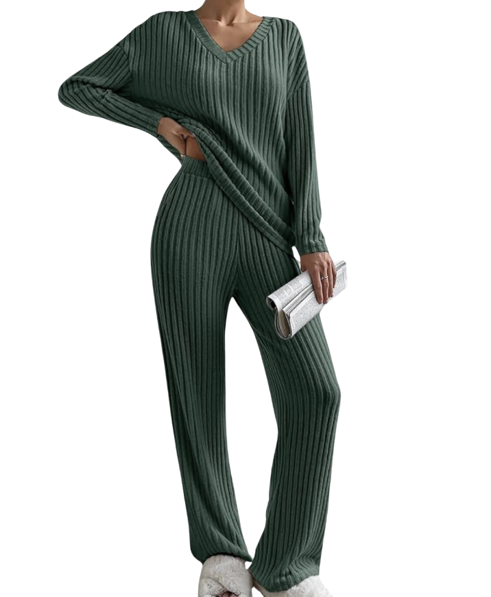 Ribbed Knit Pajama Set | Amazon Prime Big Deal Day 2